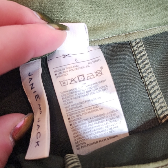 Janie and Jack Faux Suede Green Pull On Pants Kids Size 6 - Picture 8 of 11